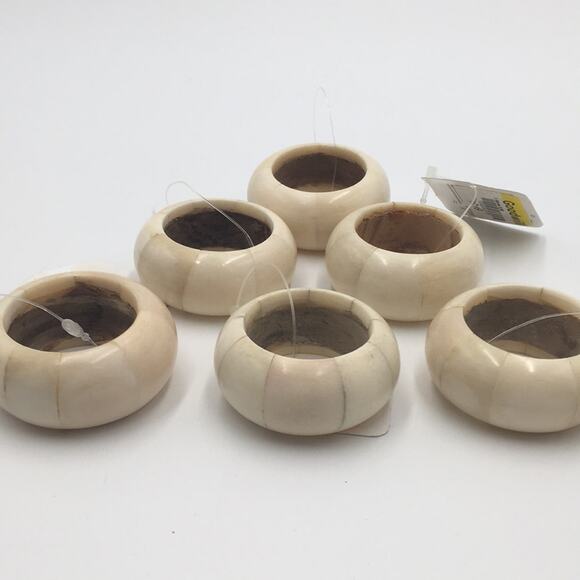 Home Decor napkin holders (6) made out of bone NEW - Picture 8 of 11